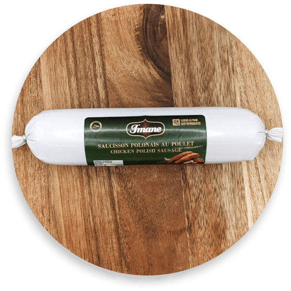 Saucisson polonais au poulet, produit emballé